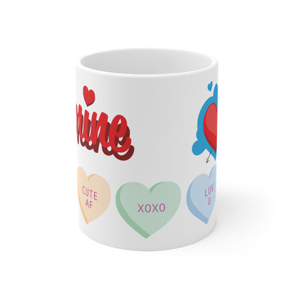 Taza de cerámica de San Valentín "Be Mine" de 11 oz