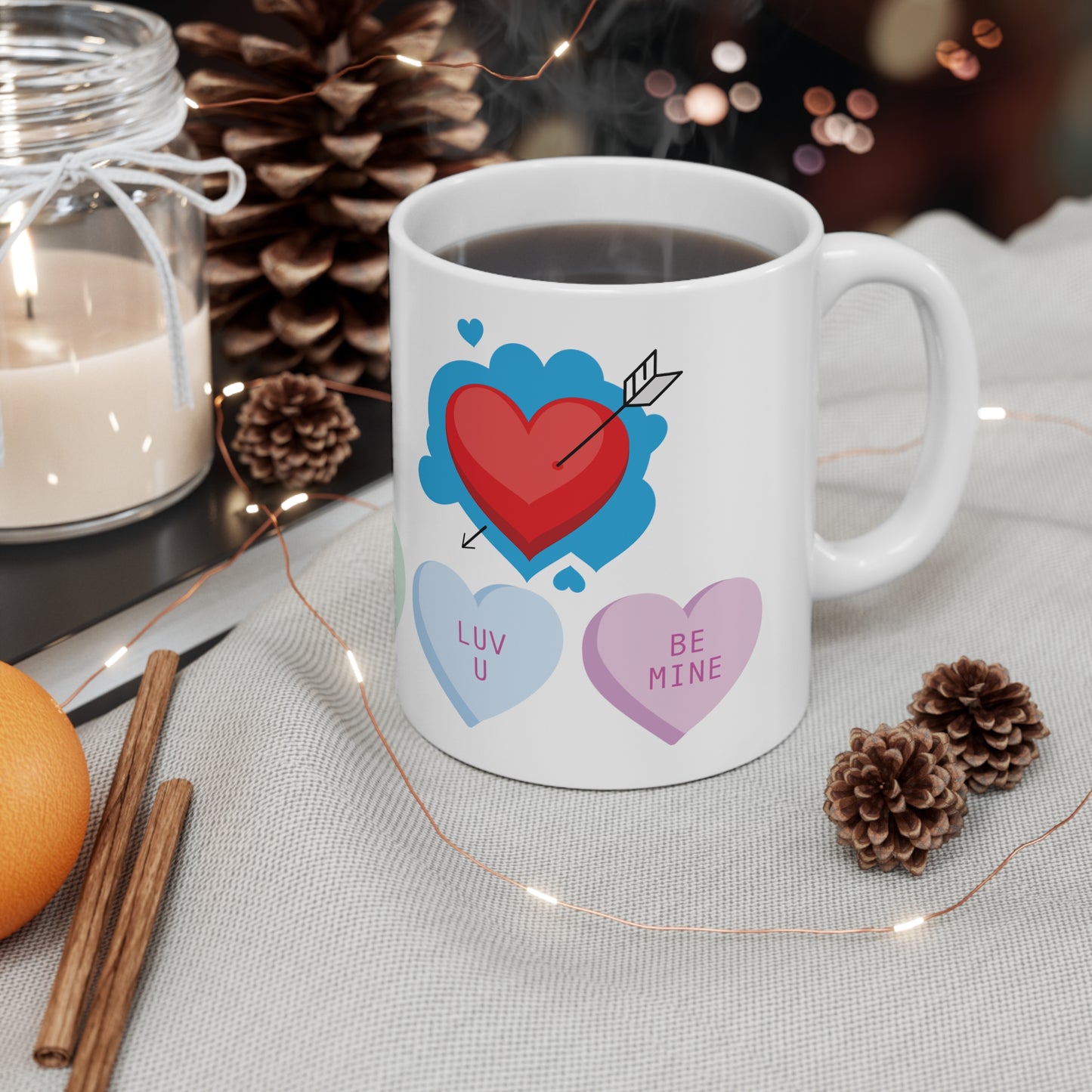 Taza de cerámica de San Valentín "Be Mine" de 11 oz