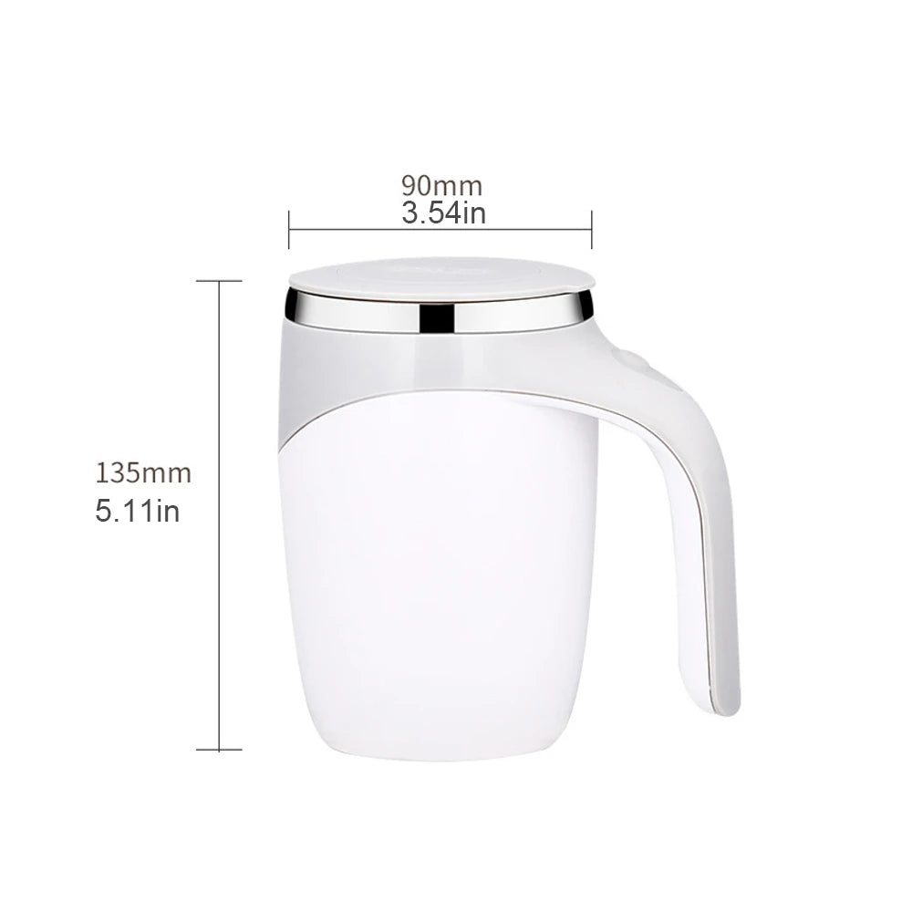 Taza mezcladora de acero inoxidable, taza de café magnética auto agitadora inteligente, taza de té con temperatura para el hogar y la Oficina, tazas térmicas mezcladoras