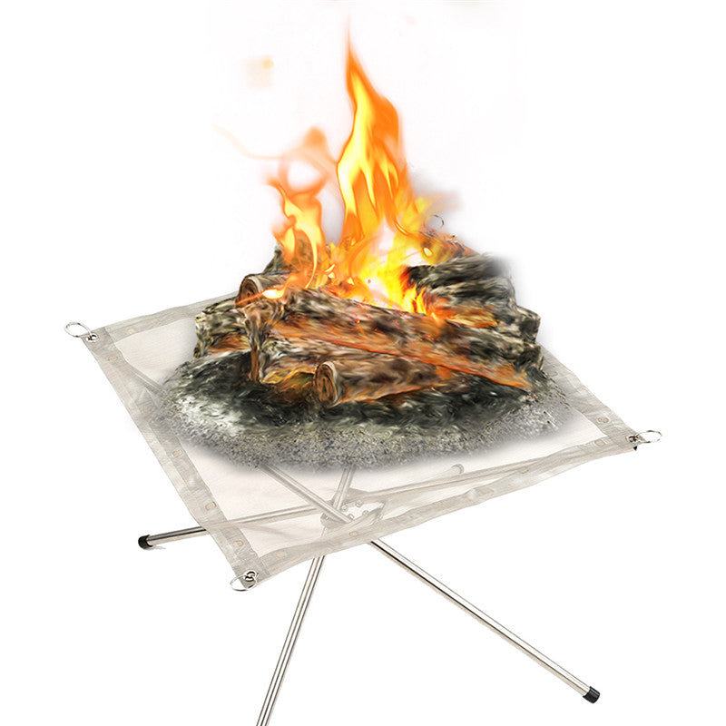 Portable Folding Stainless Steel Campfire Stand