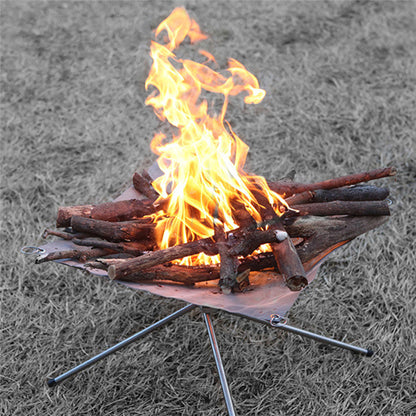 Portable Folding Stainless Steel Campfire Stand